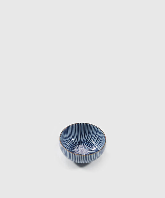 Blue Striped Sake Cup (Sakazuki)