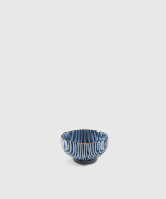 Blue Striped Sake Cup (Sakazuki)
