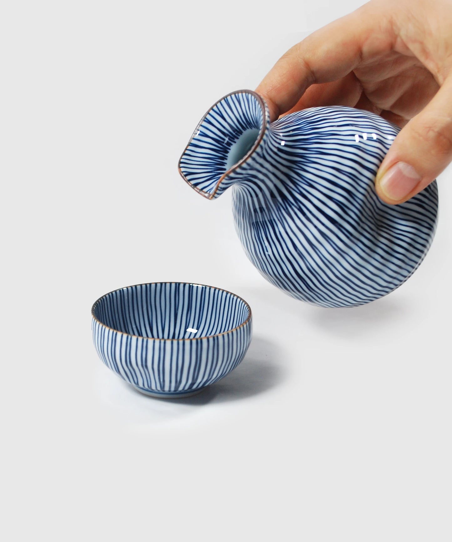 Blue-Striped-Sake-Bottle
