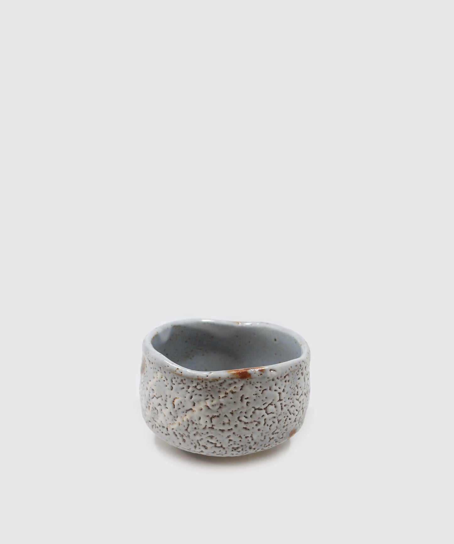 Antique Matcha Bowl & Box (Nezumi Shino)